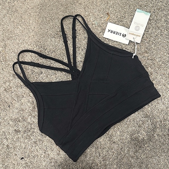 BALANCE COLLECTION - Mid Impact Black “ADA” Sports Bra - Picture 2 of 6